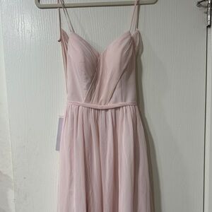 Azazie Strapless Light Pink Dress